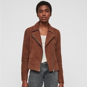 Allsaints Suede Vela Biker Jacket